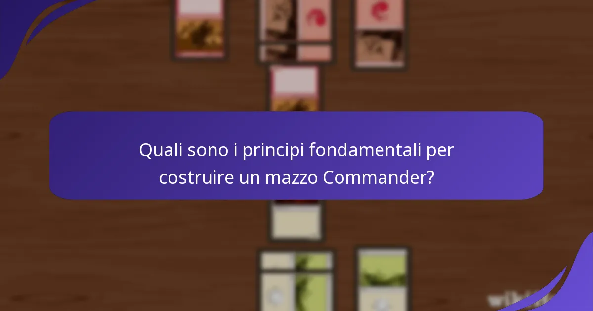 Dove posso trovare risorse per la costruzione di mazzi Commander?